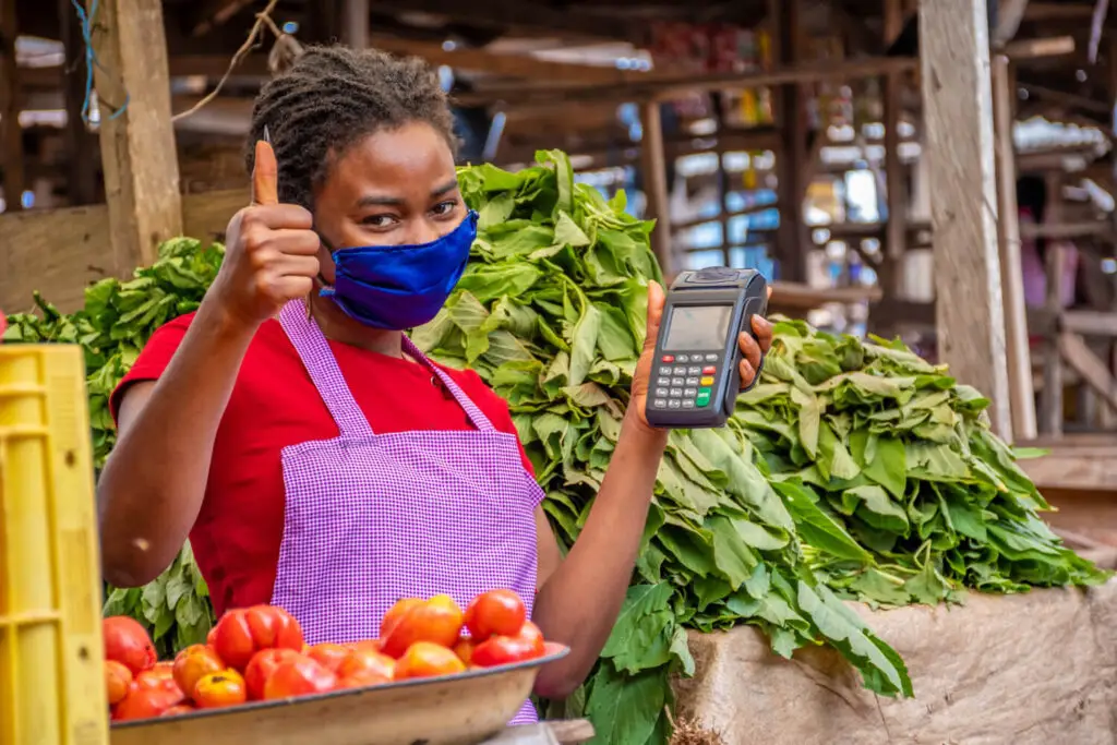 a local business owner at the market